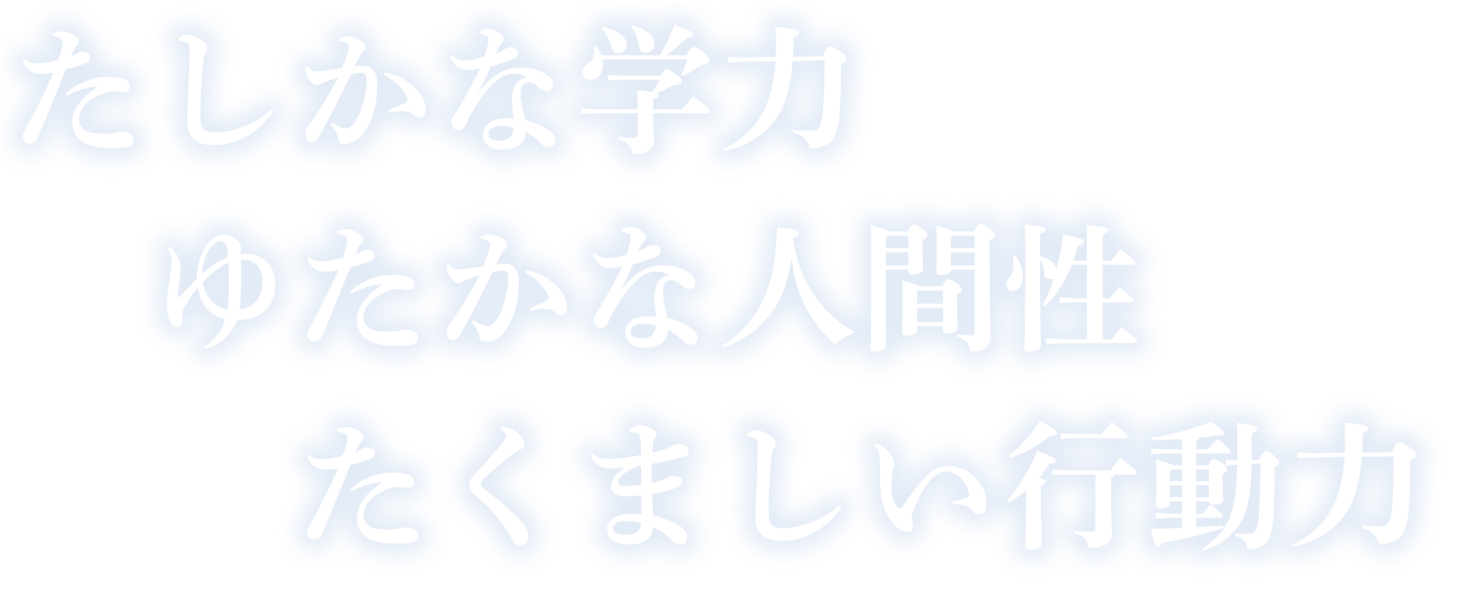 たしかな学力　ゆたかな人間性　　　たくましい行動力